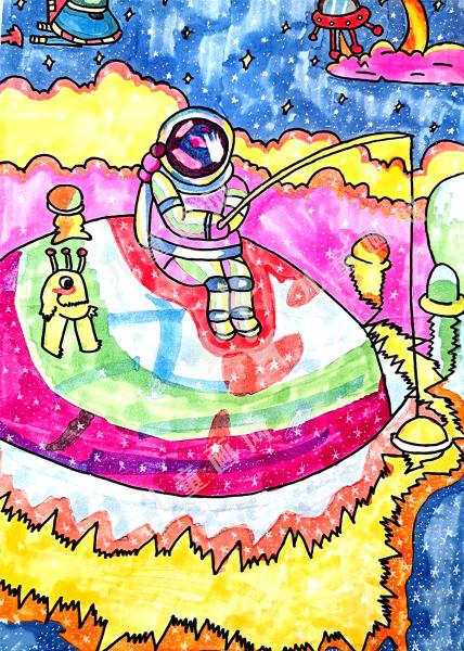 大宇宙中的宇航员